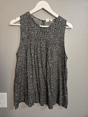Gap Pintuck Tank Star Print Size Large